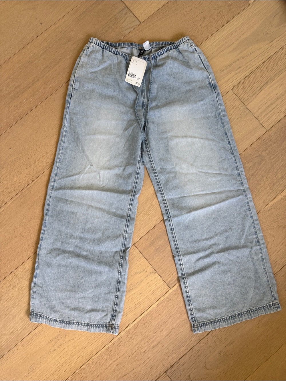 H&M Light Blue Wide Drawstring Pant